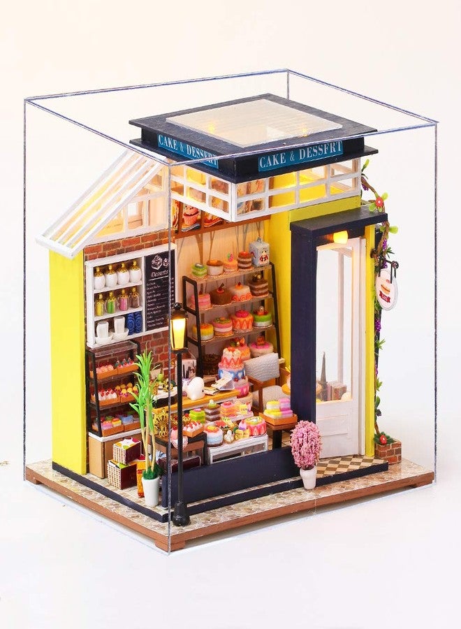 Spilay DIY Miniature Dollhouse Wooden Furniture Kit,Handmade Mini Modern Model Plus with Dust Cover & Music Box,1:24 Scale Creative Doll House for Gift (Baking Honey with dust Cover Music Box) - Image 3